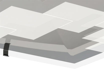Mantra Fusion Jersey Ceiling 20W LED Square 3000K, 1800lm, Polished Chrome/Opal White Glass, 3yrs Warranty Ceiling