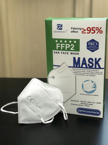 Deco Additions KN95/FFP2 4 Layer Mask, (2 Packs 10) High Standard PP Non-Woven Fabrics, Effectively Resist Fine Particles (PM2.5) >=95%, Breathable & Comfortable.