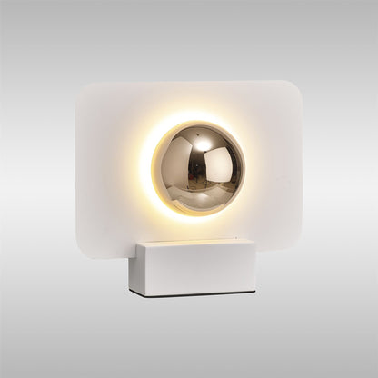 Mantra Alba 25cm Table Lamp, 8W LED, 3000K, 640lm, White/French Gold, 3yrs Warranty