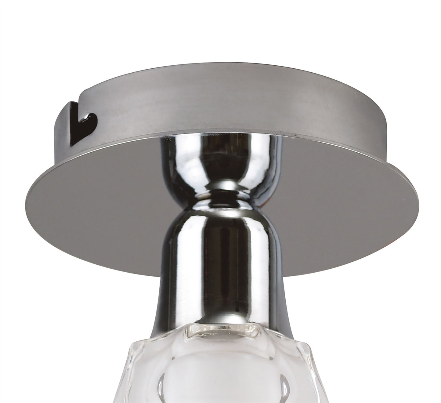 Mantra Amel 12cm Ceiling 1 Light L1/SGU10, Polished Chrome, CFL Lamps INCLUDED