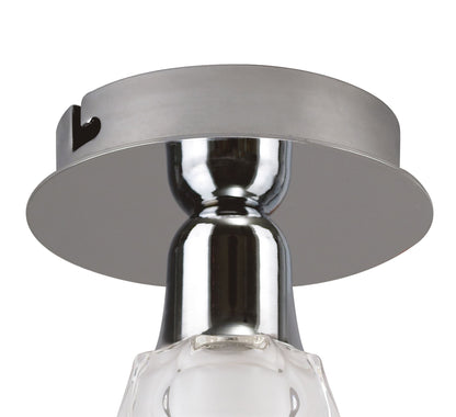 Mantra Amel 12cm Ceiling 1 Light L1/SGU10, Polished Chrome, CFL Lamps INCLUDED
