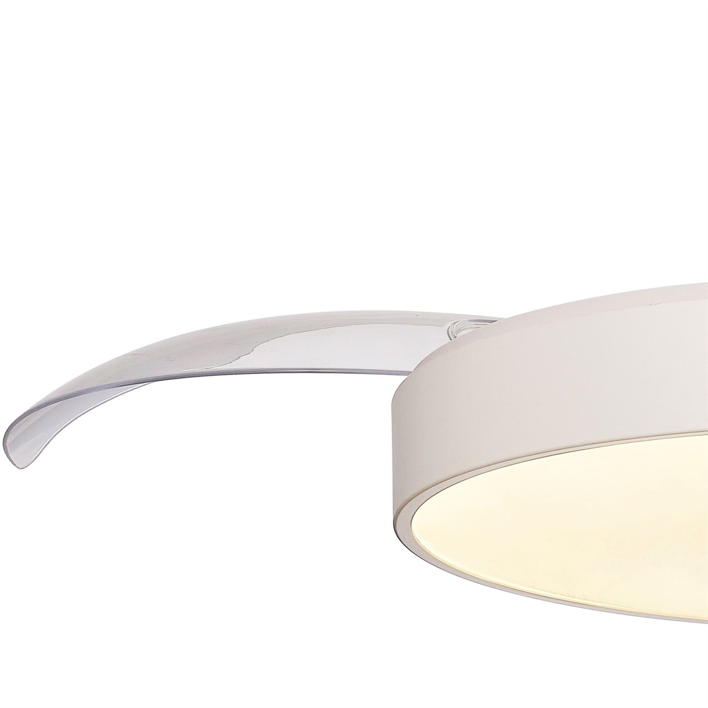 Alaska 50cm 50W LED Dimmable Ceiling Light With Built-In 30W DC Fan, 2700-5000K Remote & APP Control, 3300lm, White, 5yrs Warranty