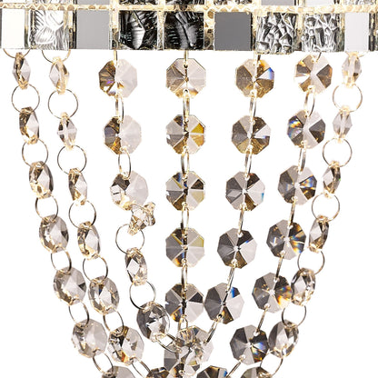 Diyas Camden Wall Light 2 Light G9 Polished Chrome/Mosaic Glass/Crystal
