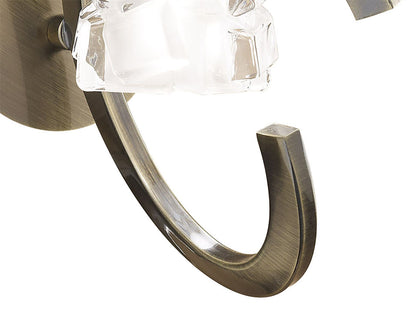 Mantra M1865/S Ice Wall Light Switched 1 Light G9 ECO, Antique Brass - M1865/S
