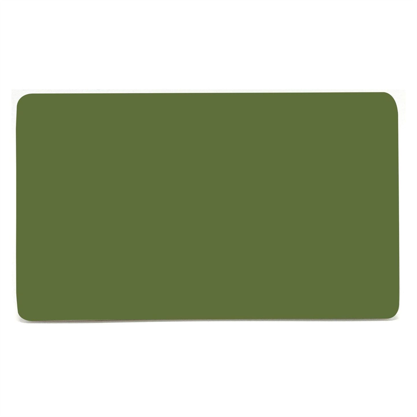 Trendi 2 Gang Artistic Modern Glossy Tactile Double Blanking Plate Moss Green