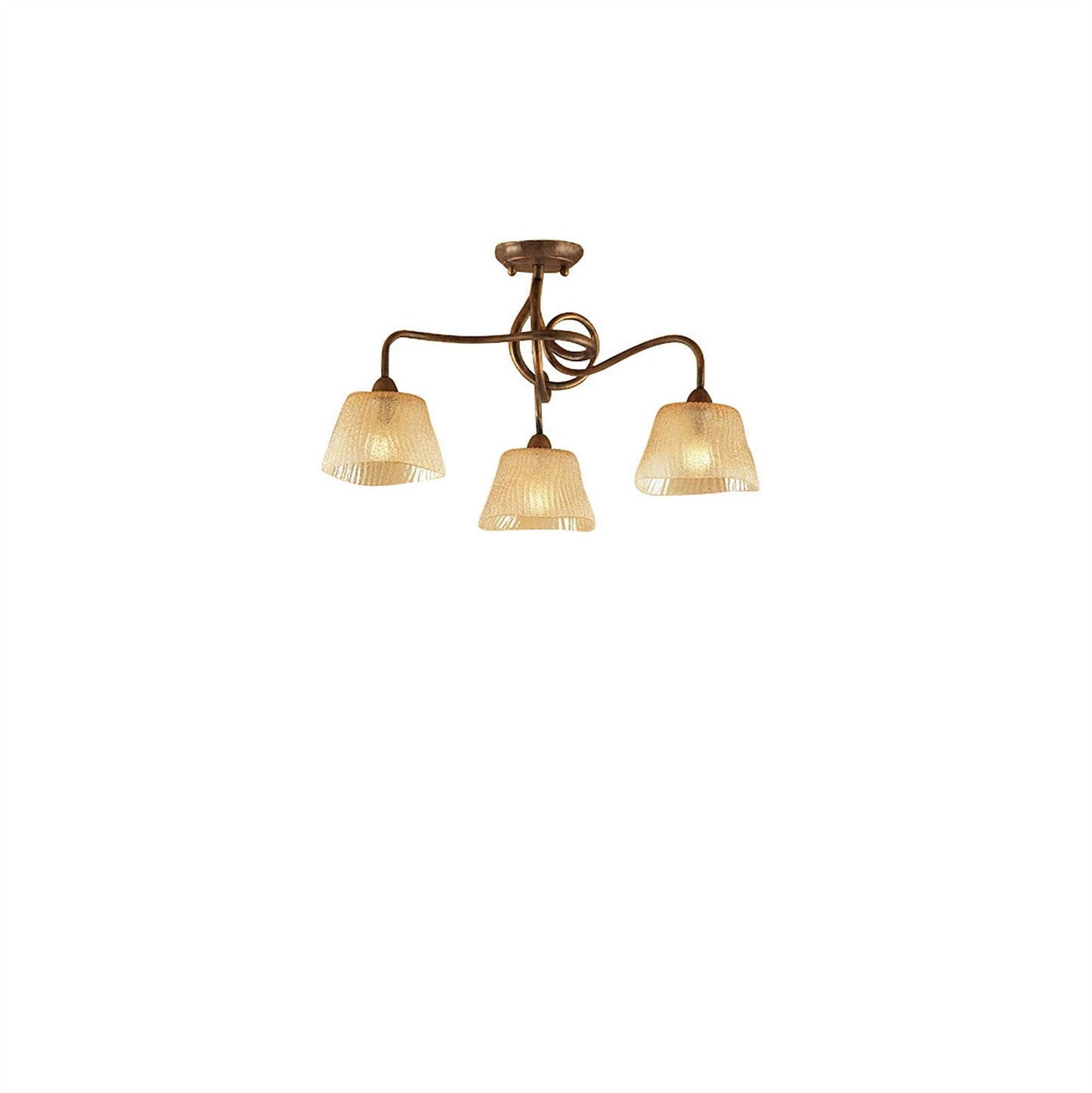 Mantra (0039 003) Tentacle 57cm Ceiling 3 Light E14, Rustic Gold