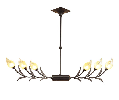 Mantra Holland Telescopic Linear Pendant Line 6 Light G9, Brown, Black Oxide