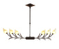 Mantra Holland Telescopic Linear Pendant Line 6 Light G9, Brown, Black Oxide