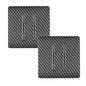 Trendi 2 Gang 2 Way 240V Screwless Artistic Modern Glossy 10 Amp Chrome Rocker Electrical Wall Light Switch in Carbon Fibre (2 pack)