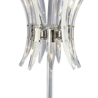 Diyas Sinclair Crystal Table Lamp 4 Light G9 Polished Chrome