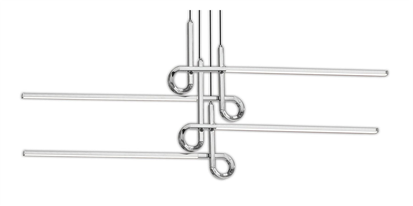 Mantra M6121 Cinto Pendant 42W LED, 3000K, 3360lm, Polished Chrome, 3yrs Warranty