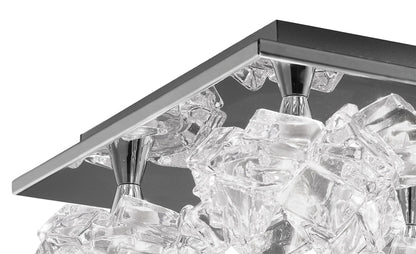 Mantra M3954 Artic Ceiling 4 Light G9 Square, Polished Chrome