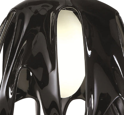 Mantra M3741 Phantom Pendant 1 Light E27, Gloss Black/Frosted White Glass/Polished Chrome