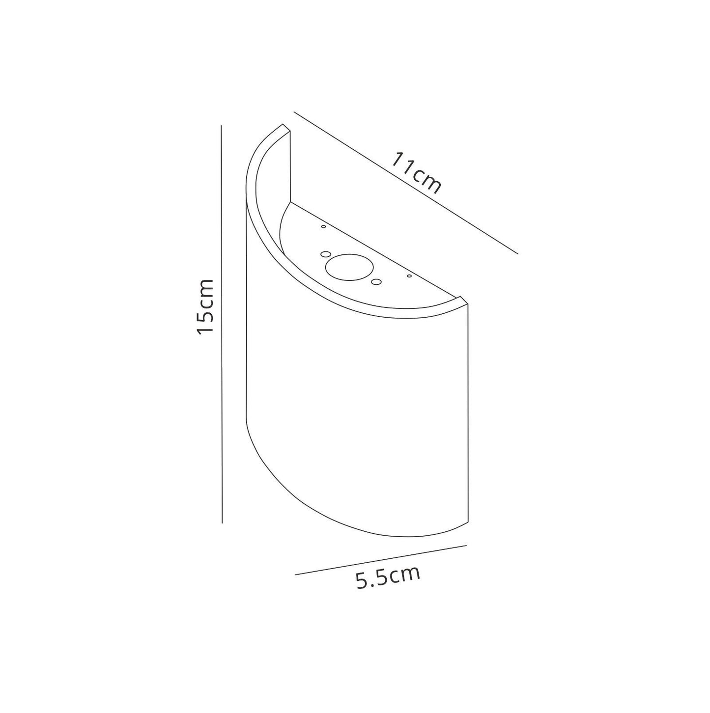 Mantra Fusion Sochi Wall Light, 6W LED, 3000K, 660lm, IP54, Anthracite, 3yrs Warranty