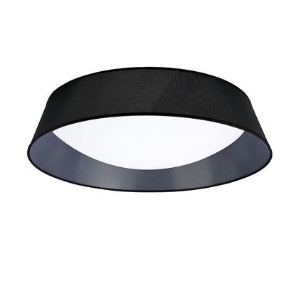 Mantra Nordica Plafones Nordica Flush Ceiling Light, 9 Light E27 Max 20W, 90cm, White Acrylic with Black Shade, 2yrs Warranty