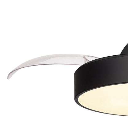 Alaska 43cm 45W LED Dimmable Ceiling Light With Built-In 25W DC Fan, 2700-5000K Remote & APP Control, 2500lm, Black, 5yrs Warranty