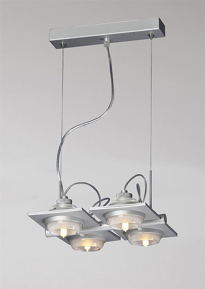 Mantra (0040 004) Ull Pendant 4 Light G9 Silver Grey
