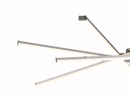 Mantra M5915 Star LED Pendant 69cm Round 42W 3000K, 3700lm, Silver/Frosted Acrylic/Polished Chrome, 3yrs Warranty