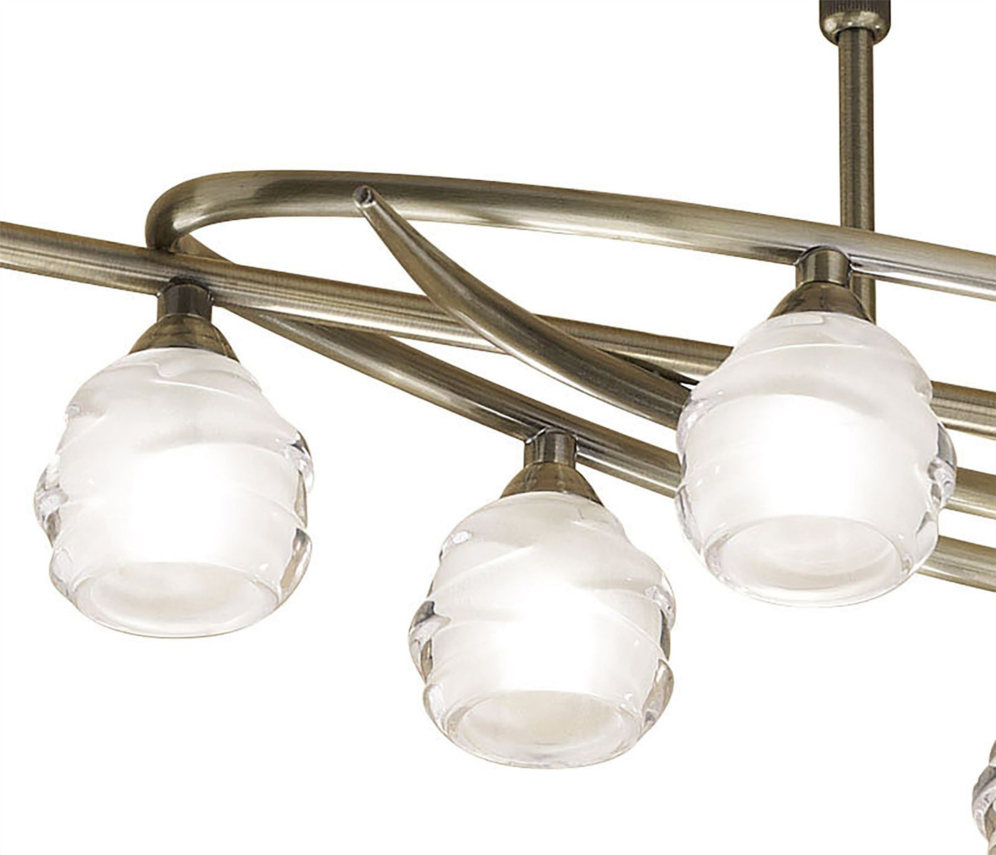 Mantra M1820 Loop Rectangular Telescopic 8 Light G9 ECO Line, Antique Brass