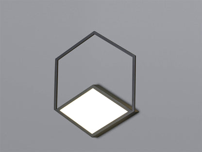 Mantra Fusion Kubick Ceiling/Wall Light Dimmable, 32W LED, 3000K, 1870lm, Black, 3yrs Warranty