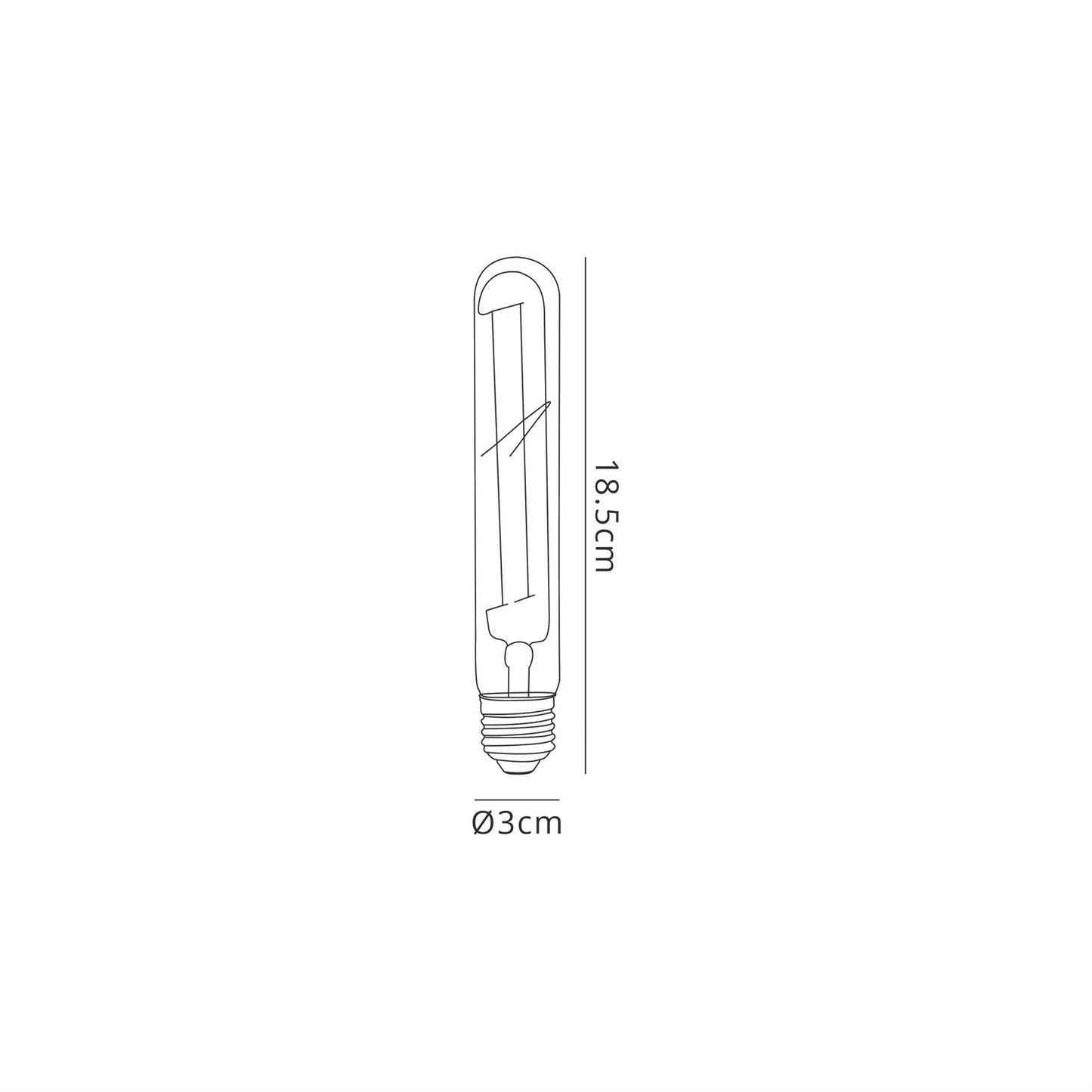 Mantra Fusion Lamps LED 18.5cm T30 Vintage E27, 6W Extra Warn White 2400K Amber Finish