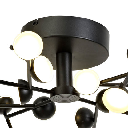 Mantra Adn 24 Light Ceiling Light, Round 65.8cm, 72W LED, 3000K, 4600lm, Black, 3yrs Warranty