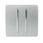 Trendi 2 Gang Retractive Home Automation Switch in Silver