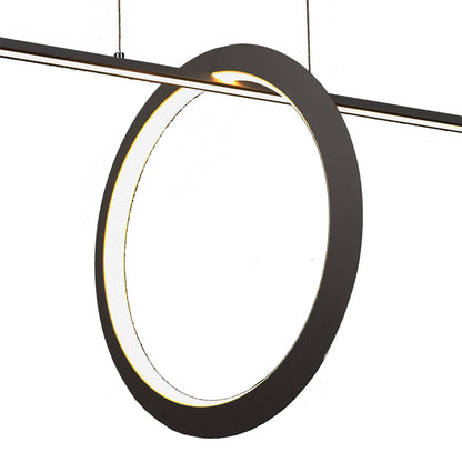 Mantra Kitesurf Loop Under Linear Pendant, 30W LED, 3000K, 2400lm, Black, 3yrs Warranty