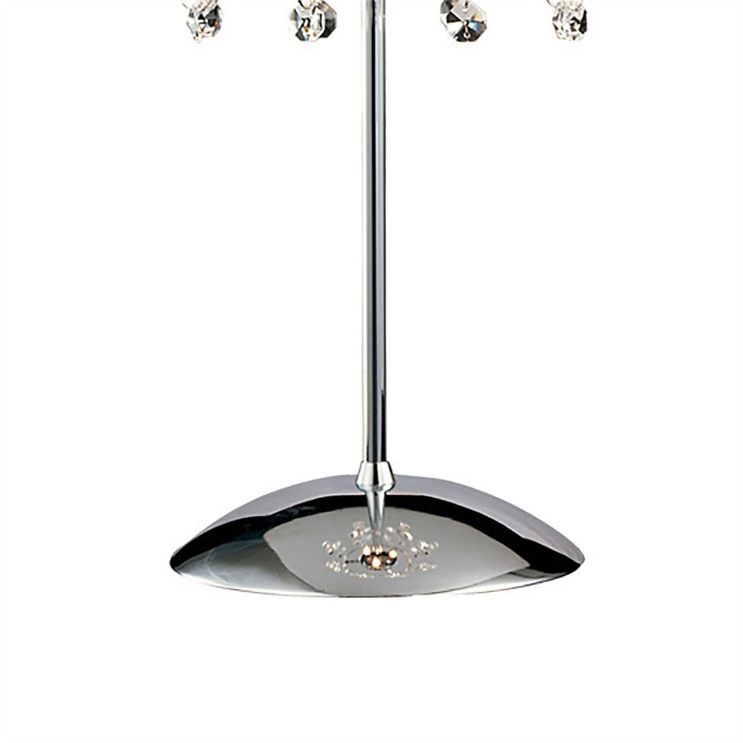 Diyas Nico Crystal Table Lamp 3 Light G4 Polished Chrome, NOT LED/CFL Compatible