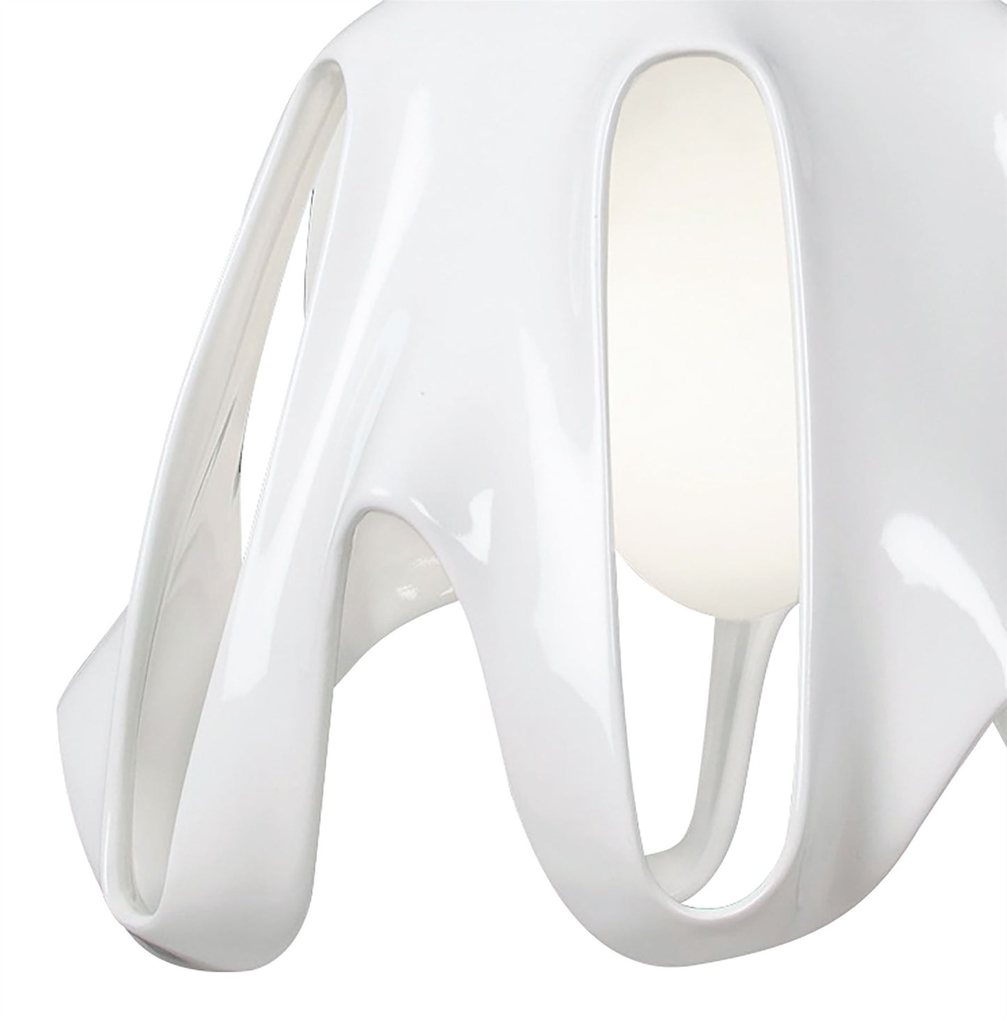Mantra M3740 Phantom Pendant 1 Light E27, Gloss White/Frosted White Glass/Polished Chrome