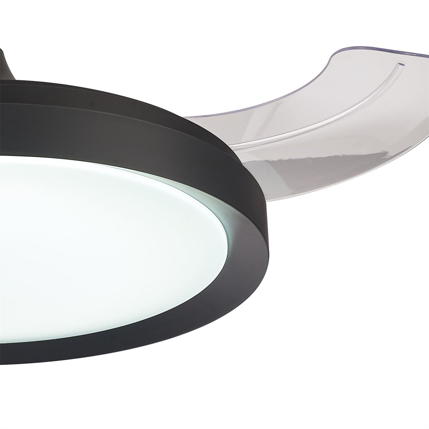 Mistral Mini 45cm 40W LED Dimmable Ceiling Light With Built-In 28W DC Fan, 2700-5000K Remote Control, 2500lm, Black, 5yrs Warranty