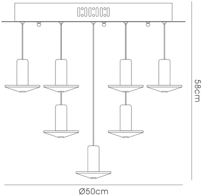 Diyas Troy 50cm  Round 13 Light G4 Polished Chrome/Crystal, NOT LED/CFL Compatible Ceiling Pendant Light Fitting