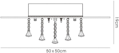 Diyas Starda  Square 8 Light G9 Polished Chrome/Crystal - IL31008/G9 Ceiling Light Fitting