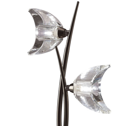 Mantra Eclipse Table Lamp 2 Light G9, Black Chrome