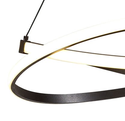 Mantra M5390 Infinity Pendant 42W LED 2800K, 3400lm, Brown Oxide/White Acrylic, 3yrs Warranty