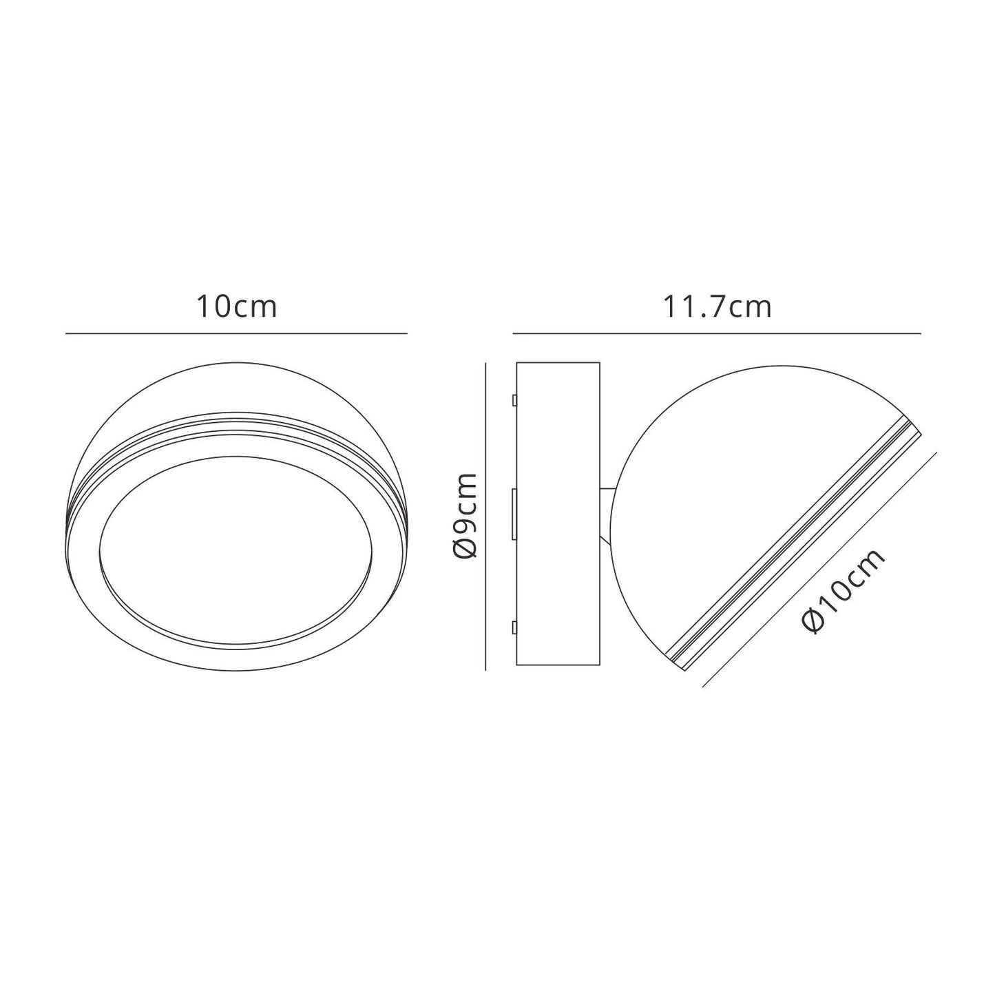 Mantra Everest Wall Light, 1 x GX53 (Max 10W, Not Included), IP54, White, 2yrs Warranty