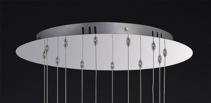 Diyas Aviva 45cm  12 Light 4000K LED Polished Chrome/Crystal Ceiling Pendant Light Fitting