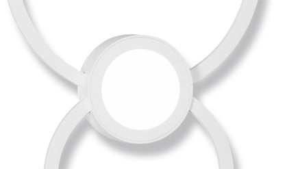 Mantra Fusion M6230 Mural Wall Light Circles, 24W, 3000K, 1440lm, White, 3yrs Warranty