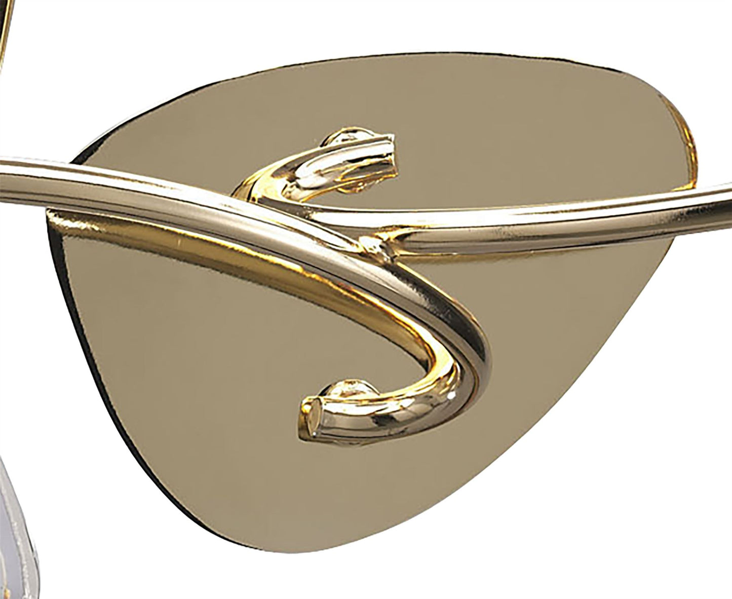 Mantra Mara Wall Light Switched 2 Light E14, French Gold with Ivory White Shade