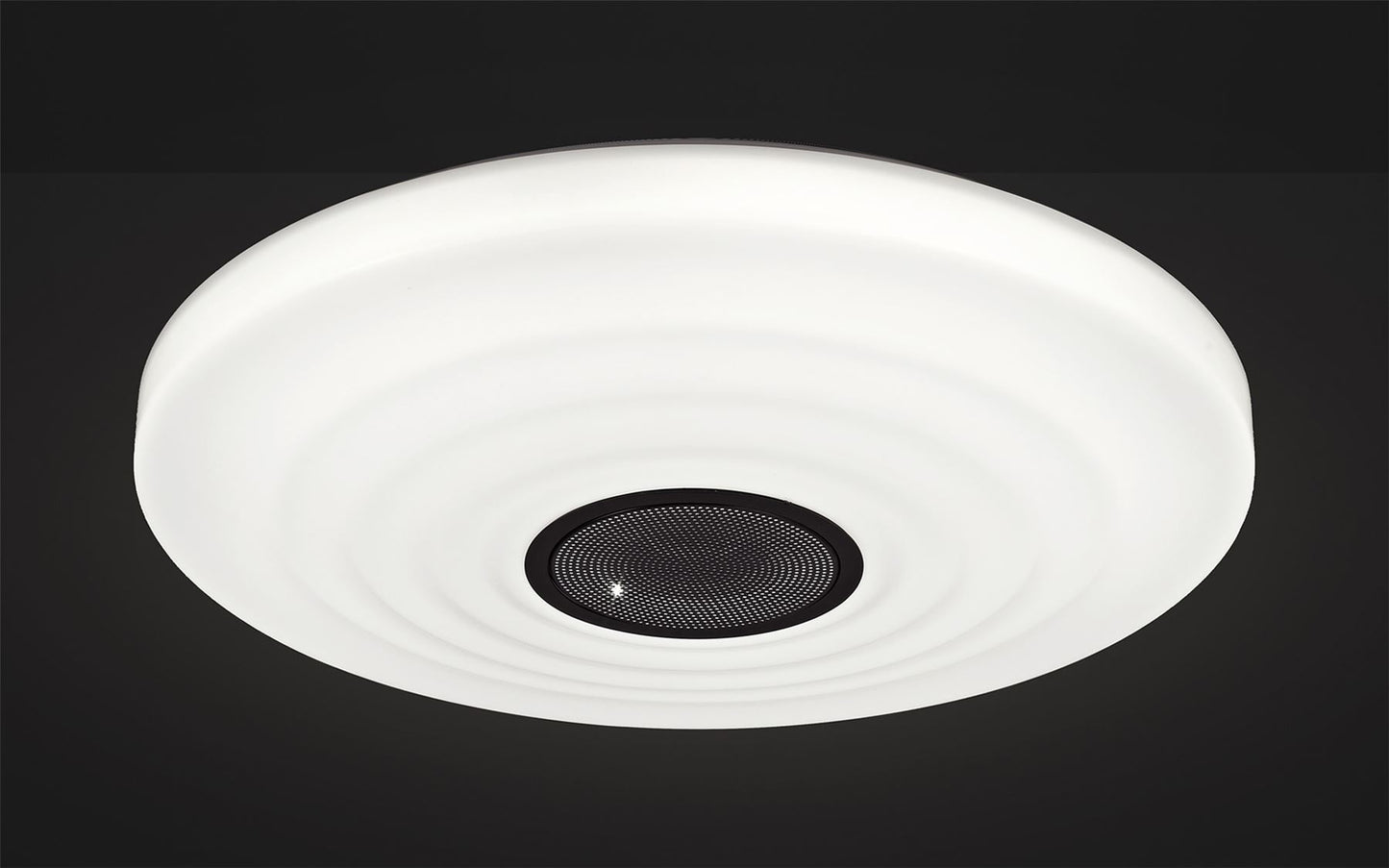 Mantra Fusion Fusion M5878 Ondas 60W LED Tunable White 3000K-6000K 4200lm, Dimmable Flush Ceiling Light with Built In 10W Speaker, Bluetooth Connection/Remote Control
