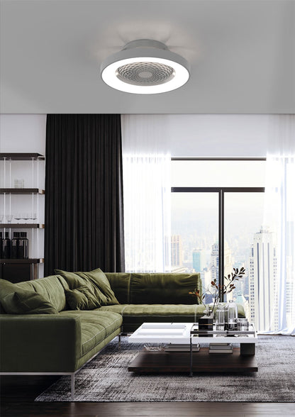 Tibet 65cm 70W LED Dimmable Ceiling Light With 35W DC Reversible Fan,Remote, APP & Alexa/Google Voice, 3900lm, Silver, 5yrs Warranty