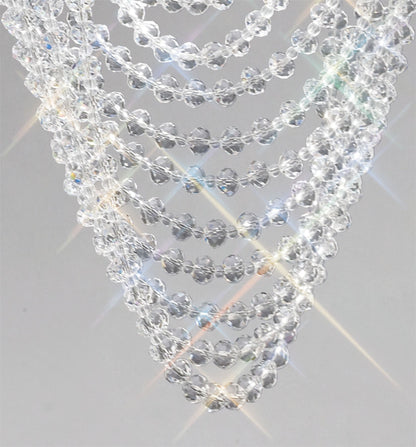 Diyas Camilla 25cm  Round 1 Light GU10 Polished Chrome/Crystal Ceiling Light Fitting