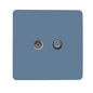 Trendi Switch Sky Blue TV Coaxial & F-Type Satellite Socket - Screwless
