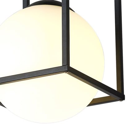 Mantra Desigual Small Tall Semi Flush, 1 Light E27, Matt Black