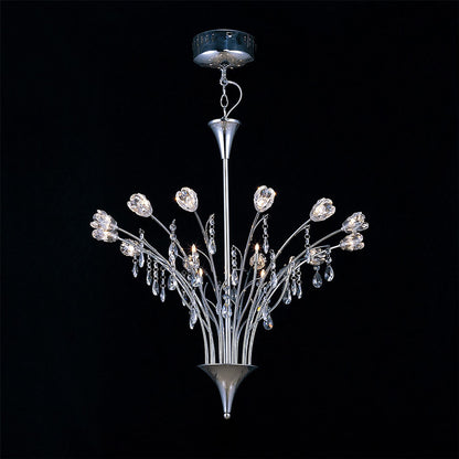 Diyas Bouquet 66cm  18 Light G4 Polished Chrome/Crystal, NOT LED/CFL Compatible Ceiling Pendant Light Fitting