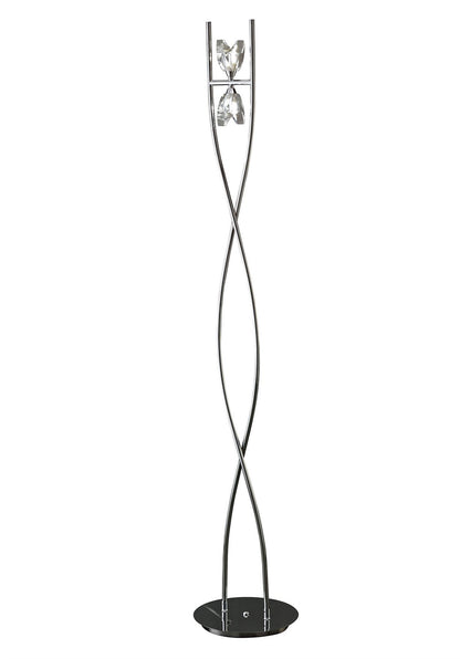 Mantra M1463 Eclipse Floor Lamp 2 Light G9, Polished Chrome