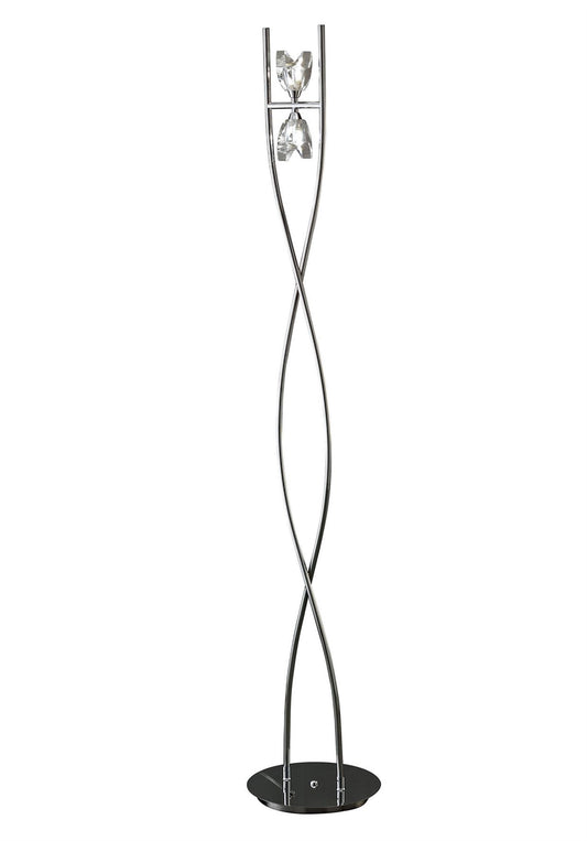 Mantra M1463 Eclipse Floor Lamp 2 Light G9, Polished Chrome