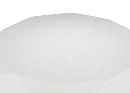 Mantra Fusion Diamante Smart 33cm Ceiling Light, 40W LED, 3000-5000K Tuneable White, 2600lm, Remote Control, APP, Alexa & Google Voice Control, White, 3yrs Warranty