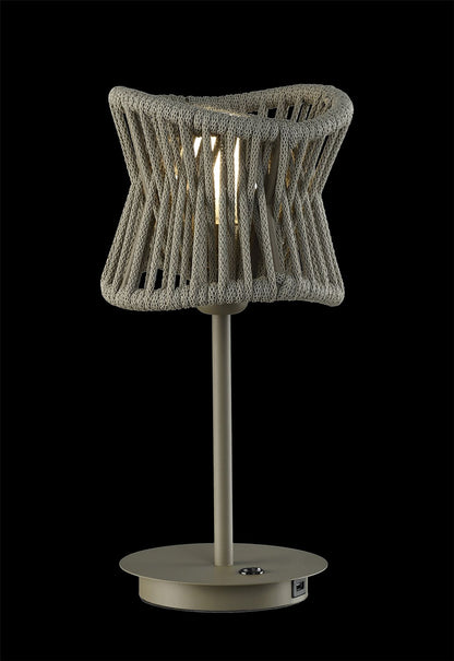 Mantra Fusion Polinesia 19cm Table Lamp, 1 x E27, IP20, Beige Oscu, 2yrs Warranty