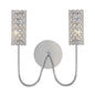Diyas Martina Wall Light 2 Light G4 Polished Chrome/Crystal, NOT LED/CFL Compatible